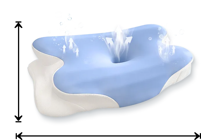Melara Max™ Ergonomic Butterfly Contour Comfort Pillow — Cooling Memory Foam — Buy Online Official Website